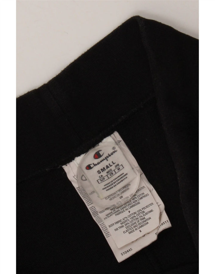 Shorts esportivos gráficos masculinos Champion pequeno algodão preto