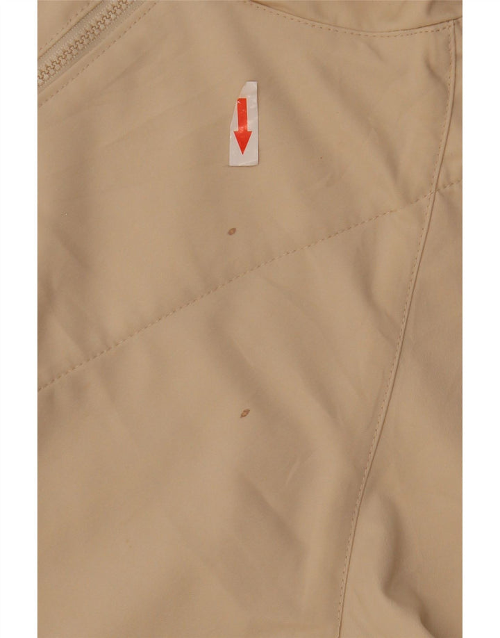 Nike Womens Tracksuit Top Jacket US 12/14 Grande Bege Poliéster