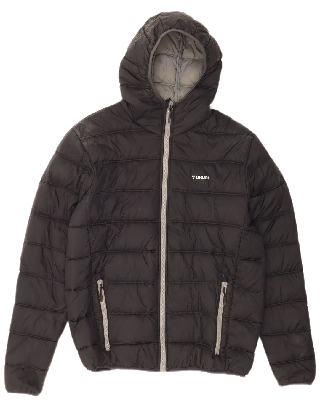 Jaqueta masculina acolchoada com capuz Brugi IT 52 XL poliamida preta