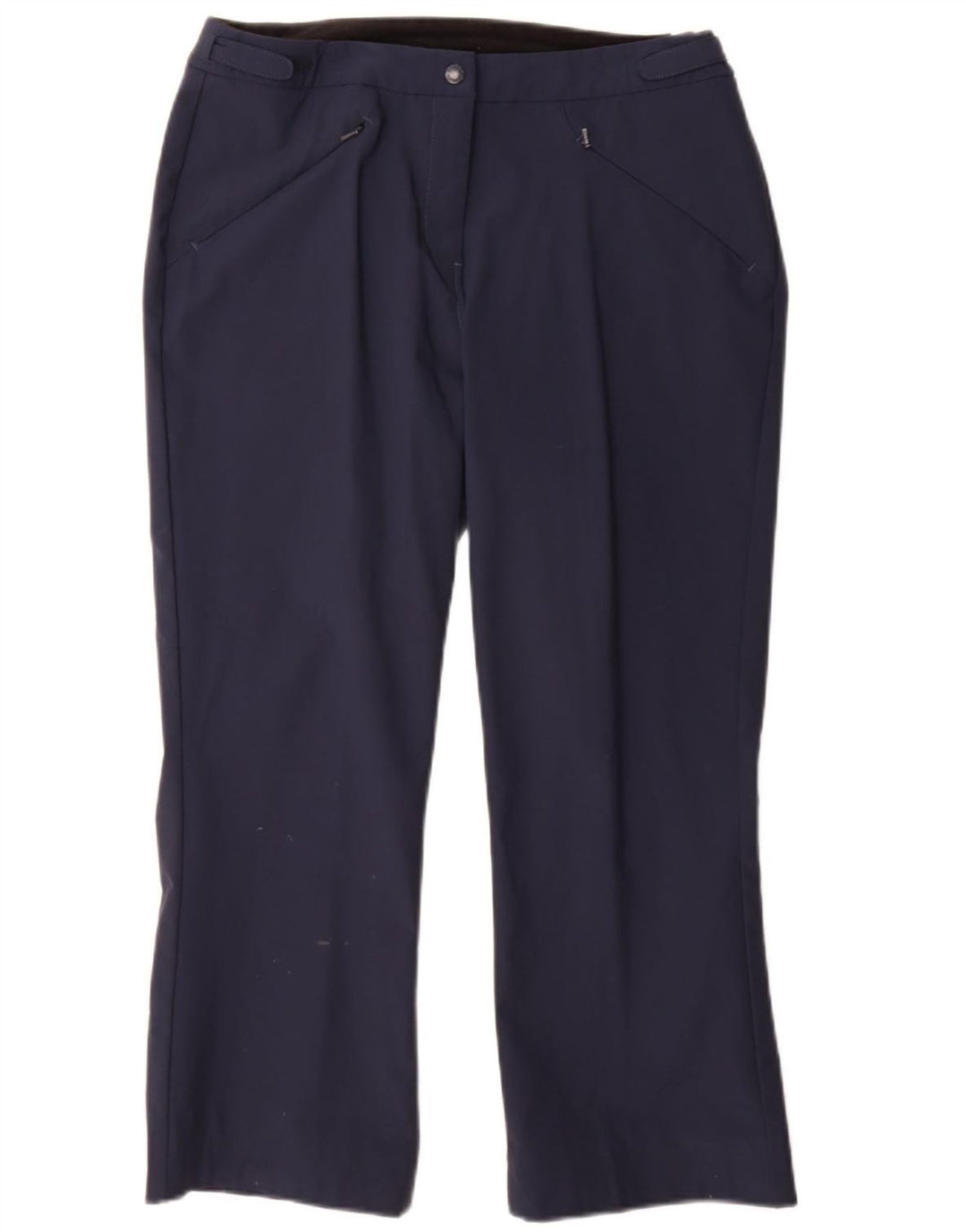 Calça casual feminina Rohan Bootcut Reino Unido 12 médio W30 L26 azul marinho