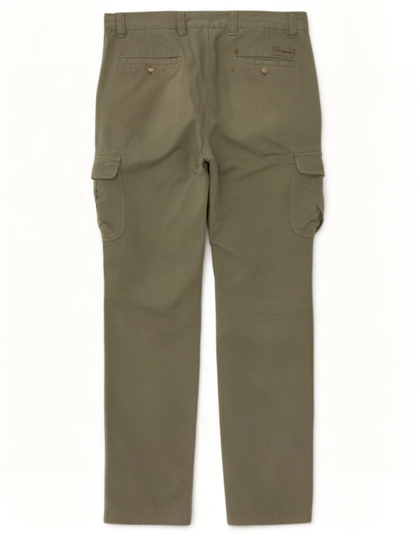 Carrera Mens 619 Regular Fit Cargo Calças W36 L34 Algodão cáqui