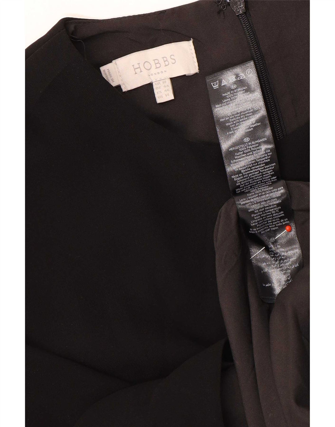 Vestido bainha feminino Hobbs UK 18 XL preto poliéster