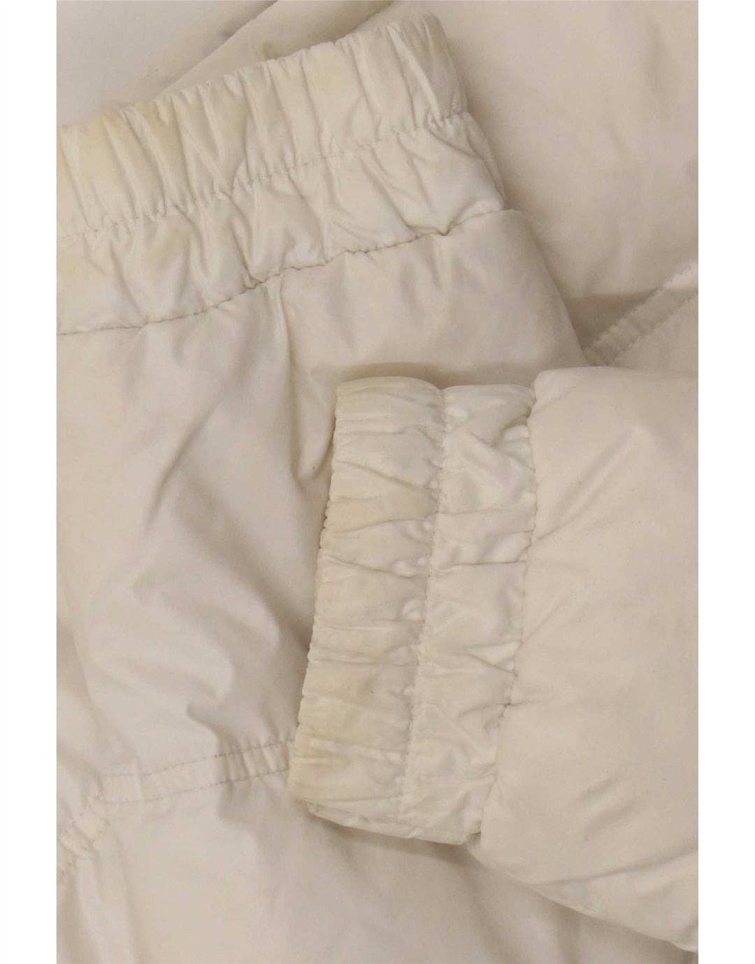 Jaqueta acolchoada gráfica Moncler para meninas 9-10 anos branco Colourblock poliamida