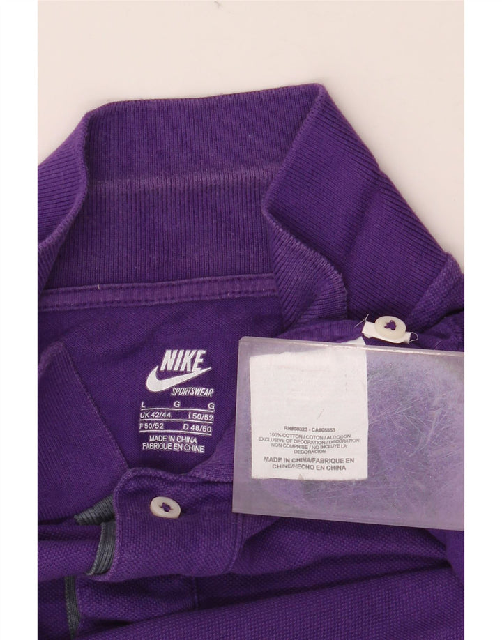 Camisa polo masculina NIKE Reino Unido 42/44 grande roxo algodão