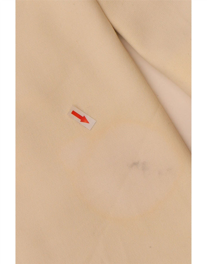 Sobretudo feminino Zara UK 16 grande poliéster branco