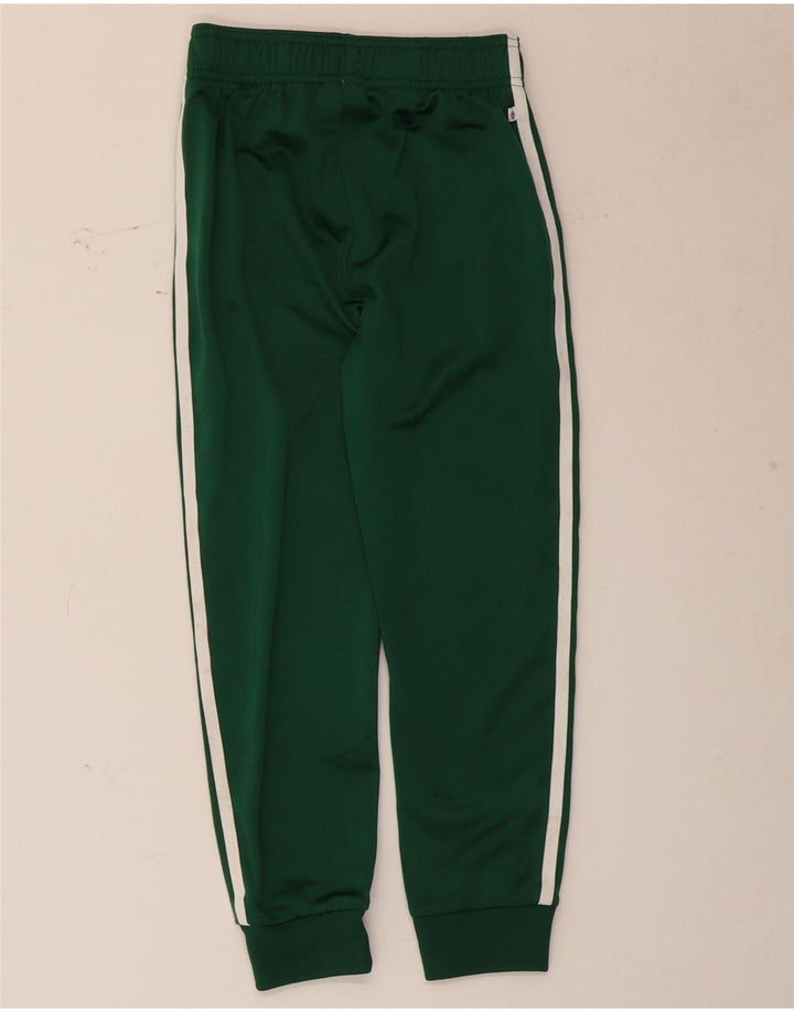 Adidas meninos calças de treino joggers 7-8 anos poliéster verde
