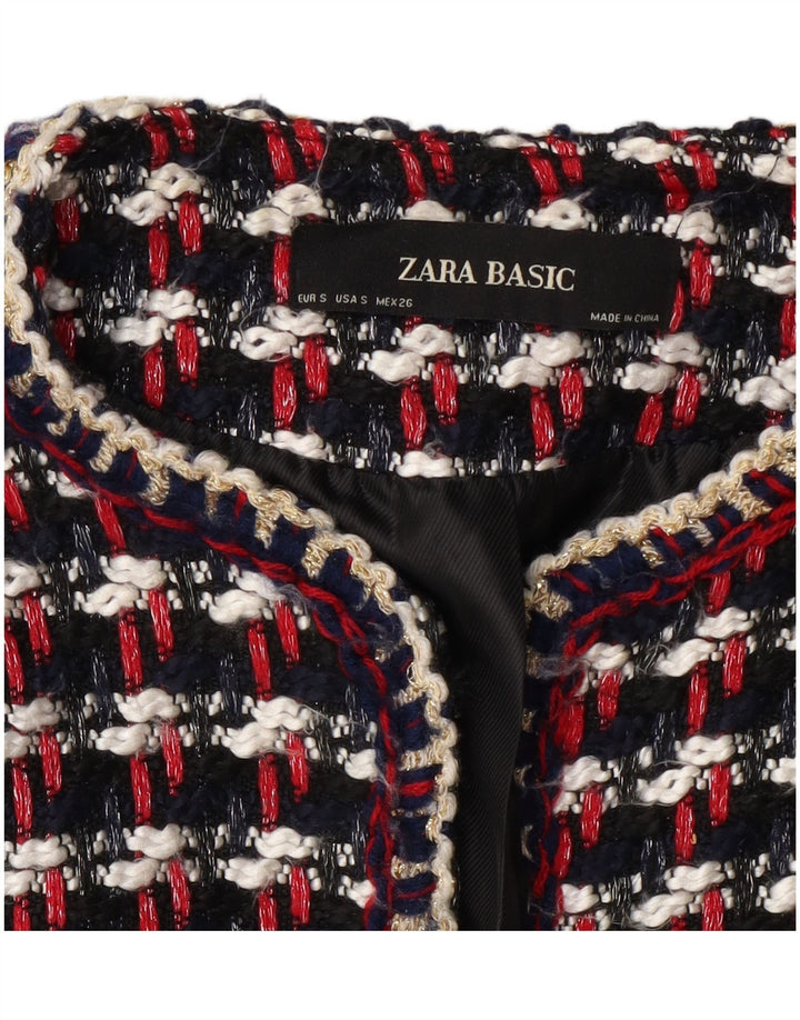 Jaqueta blazer feminina Zara Regular Fit UK 10 pequena xadrez multicolorida