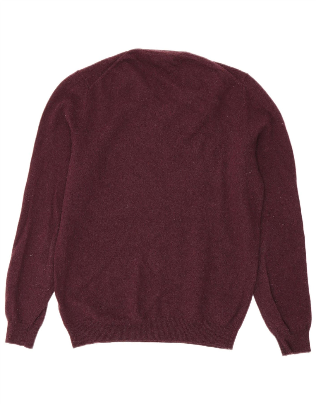 Suéter masculino Massimo Dutti com decote em V médio Borgonha