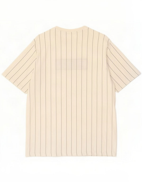 Camiseta masculina Fila Graphic Top XL algodão listrado branco