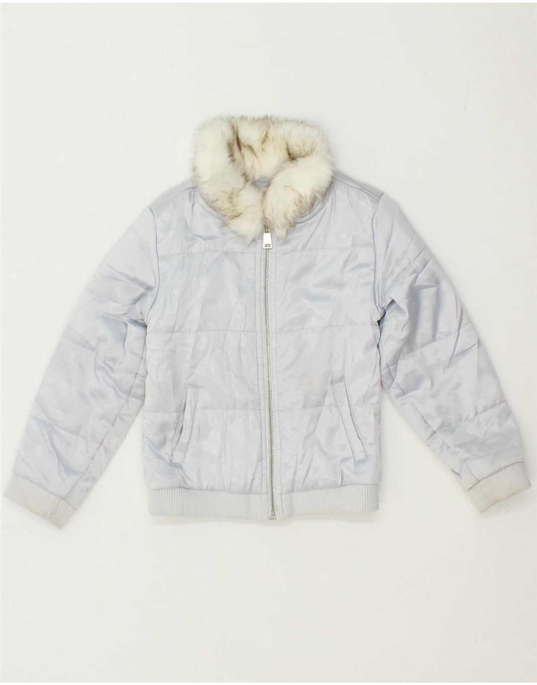 RIVER ISLAND Girls Padded Jacket 4-5 Years Blue Polyester Vintage River Island and Second-Hand River Island from Messina Hembry 