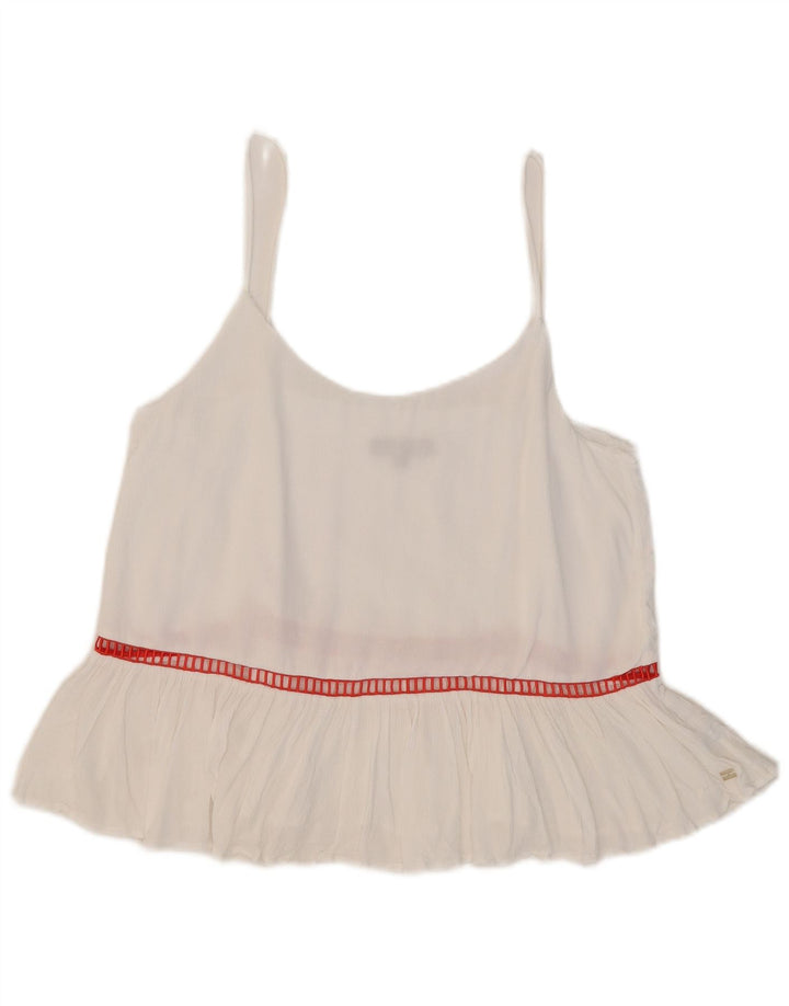 Tommy Hilfiger Cami Top Feminino EUA 8 Médio Listrado Branco