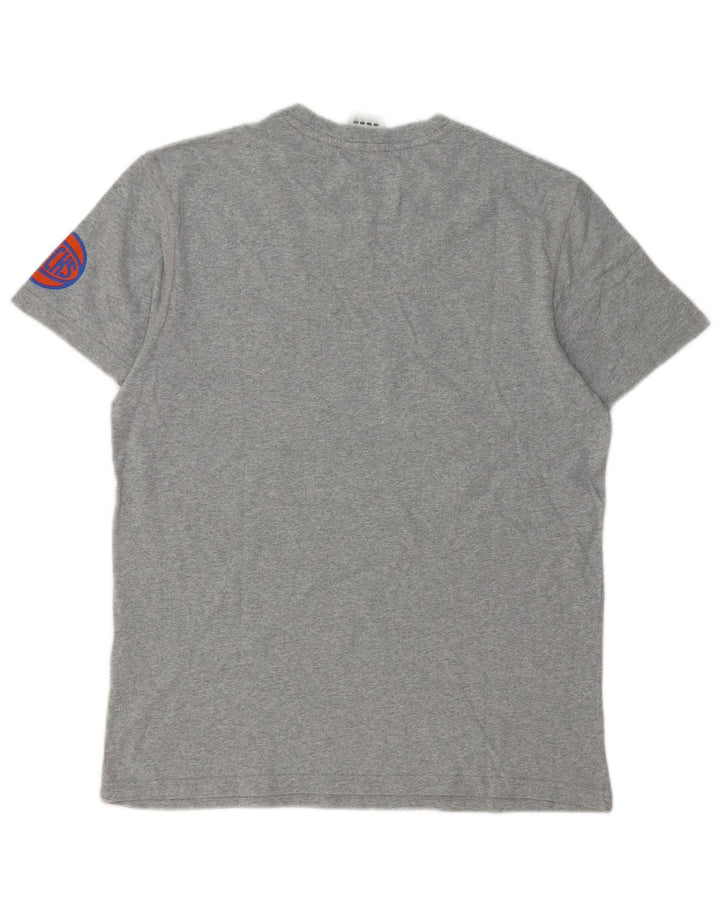 ADIDAS Camiseta masculina gráfica grande algodão cinza