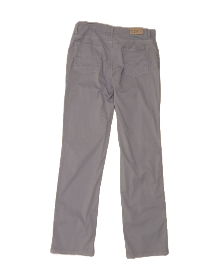TRUSSARDI Mens Straight Casual Trousers W32 L33  Blue Cotton Vintage Trussardi and Second-Hand Trussardi from Messina Hembry 