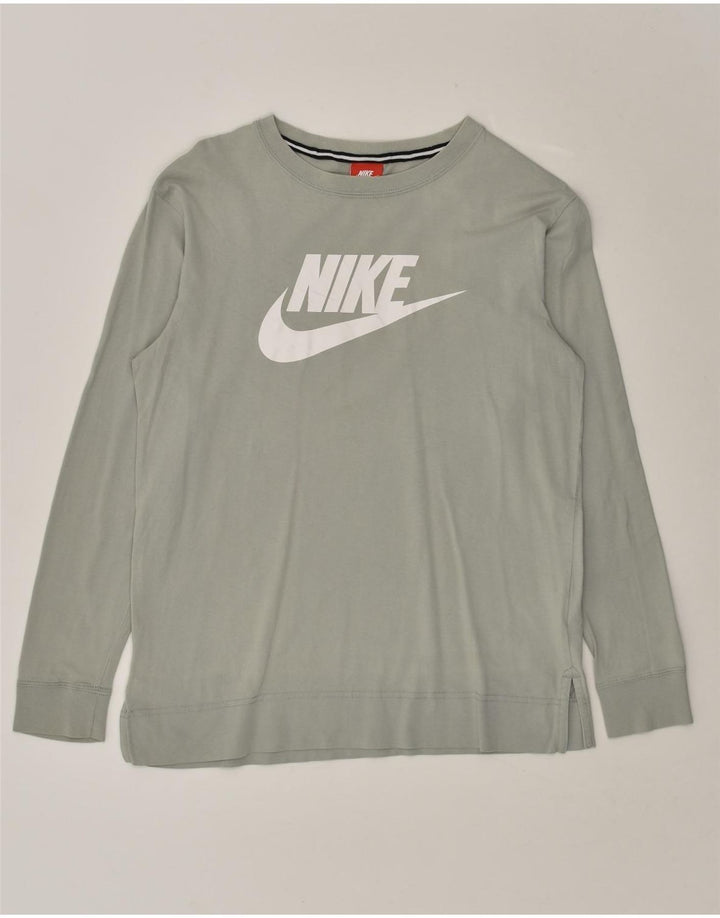 NIKE Mens Graphic Sweatshirt Jumper Small Green Cotton | Vintage Nike | Thrift | Second-Hand Nike | Used Clothing | Messina Hembry 