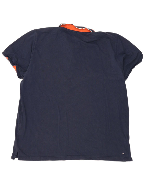 Camisa polo masculina ADIDAS 2XL algodão colorblock azul marinho