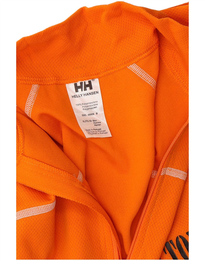 HELLY HANSEN Masculino gráfico com zíper e gola pulôver top XL laranja