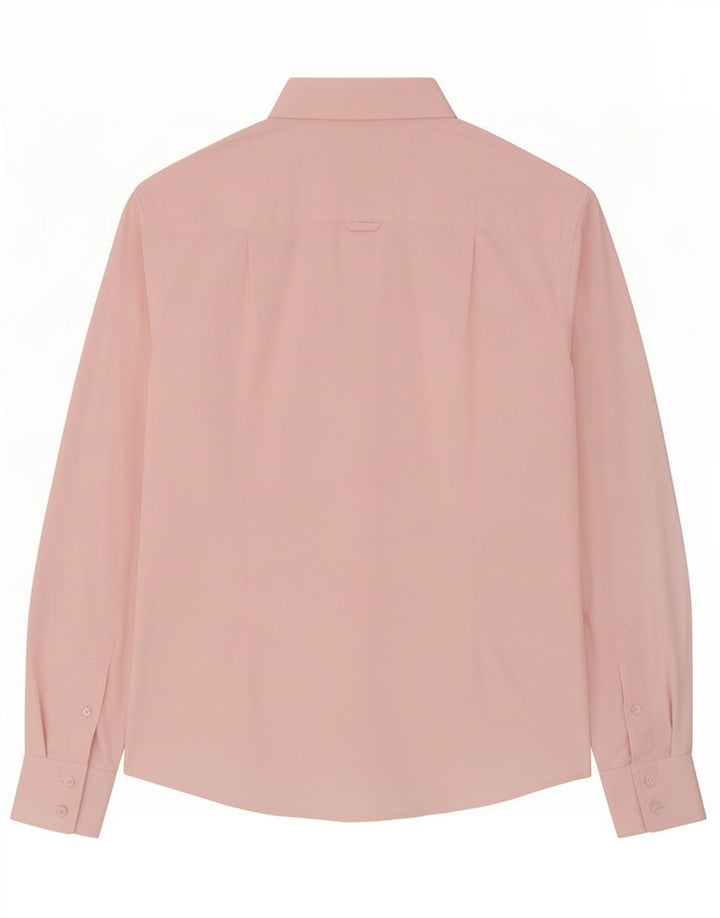 Camisa grande feminina Gant UK 10 algodão rosa pequeno