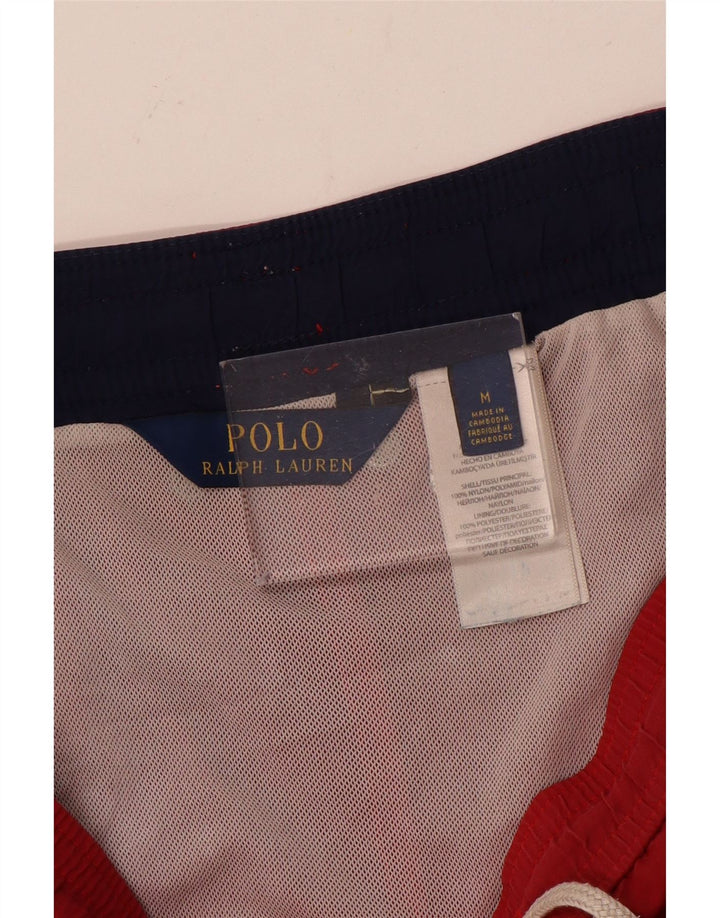 Shorts de natação masculino Polo Ralph Lauren médio vermelho nylon