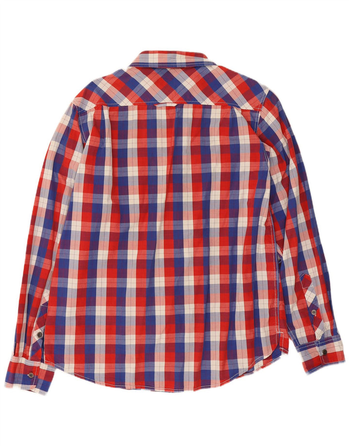 Camisa masculina Engelbert Strauss xadrez vermelho médio