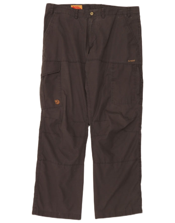 Calça cargo reta masculina Fjall Raven W38 L32 poliéster marrom