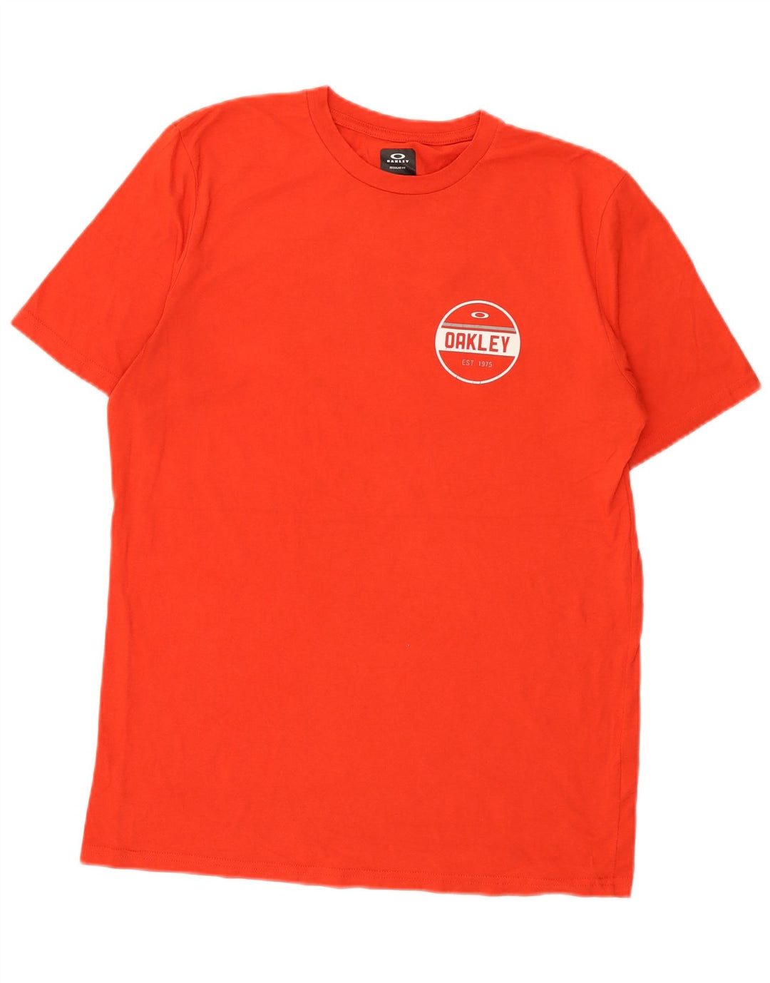 Camiseta masculina Oakley Regular Fit gráfica grande vermelha