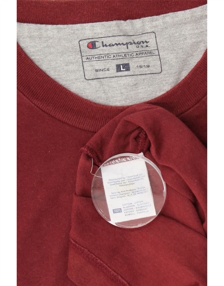 Camiseta masculina com estampa CHAMPION grande algodão marrom