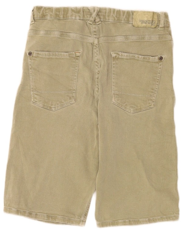 Zara Meninos Shorts Jeans 13-14 Anos W28 Caqui