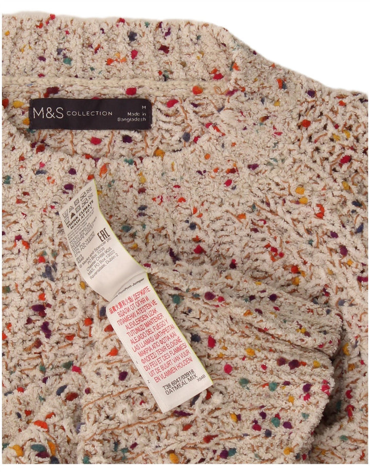 Suéter feminino Marks & Spencer com gola tartaruga Reino Unido 14 médio multicolorido