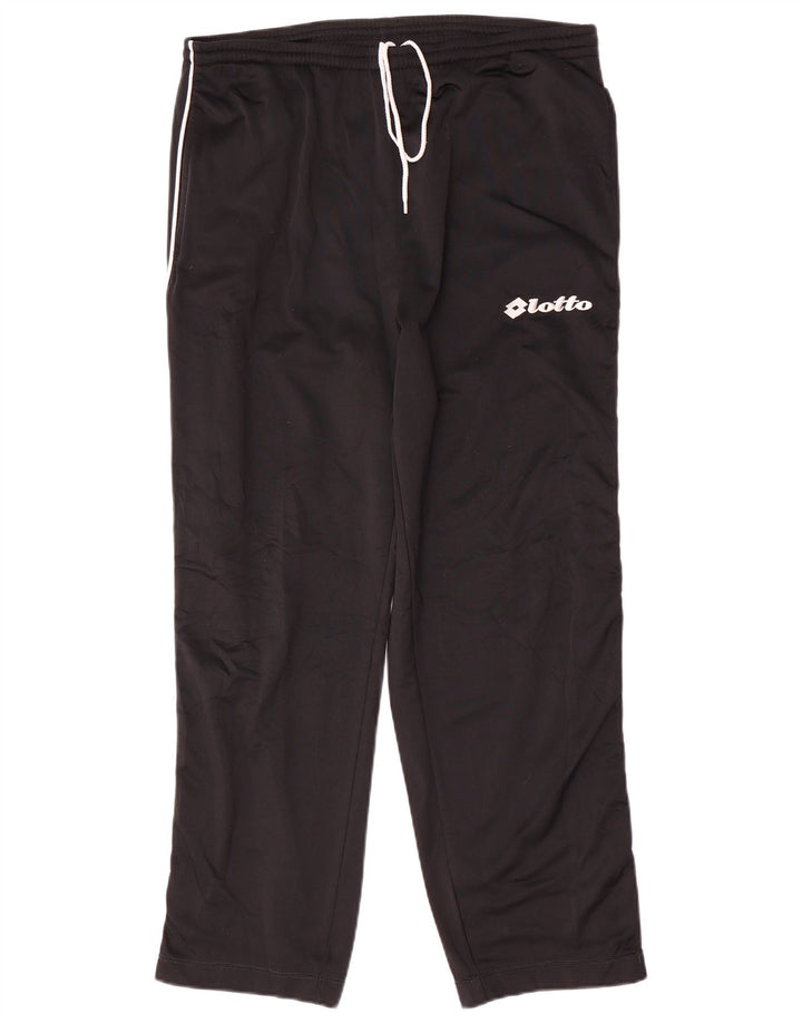 Calça de treino masculina Lotto UK 40/42 grande poliéster preto