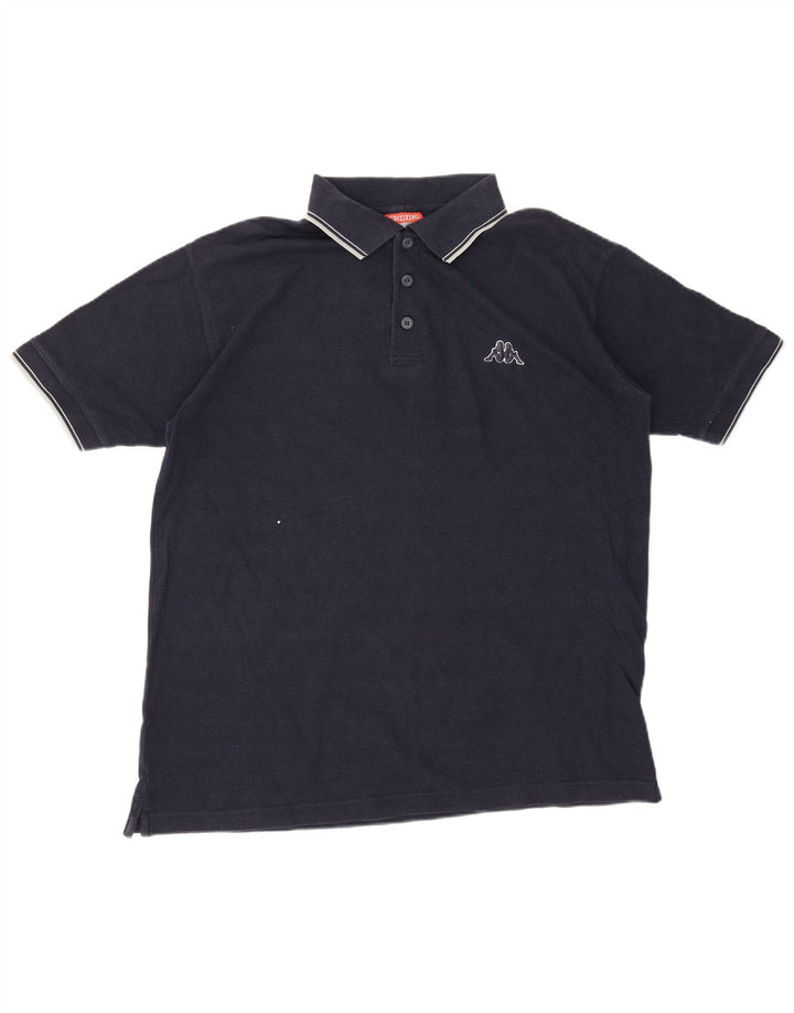 Camisa polo masculina Kappa de algodão azul marinho médio