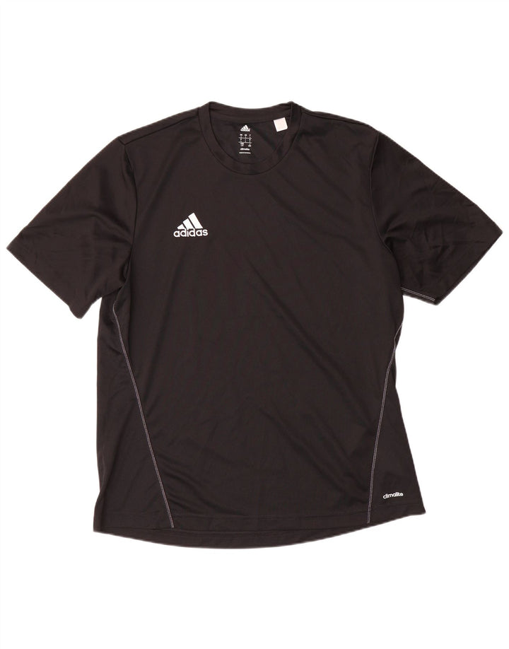 Camiseta Adidas Masculina Climalite Top Grande Poliéster Preto