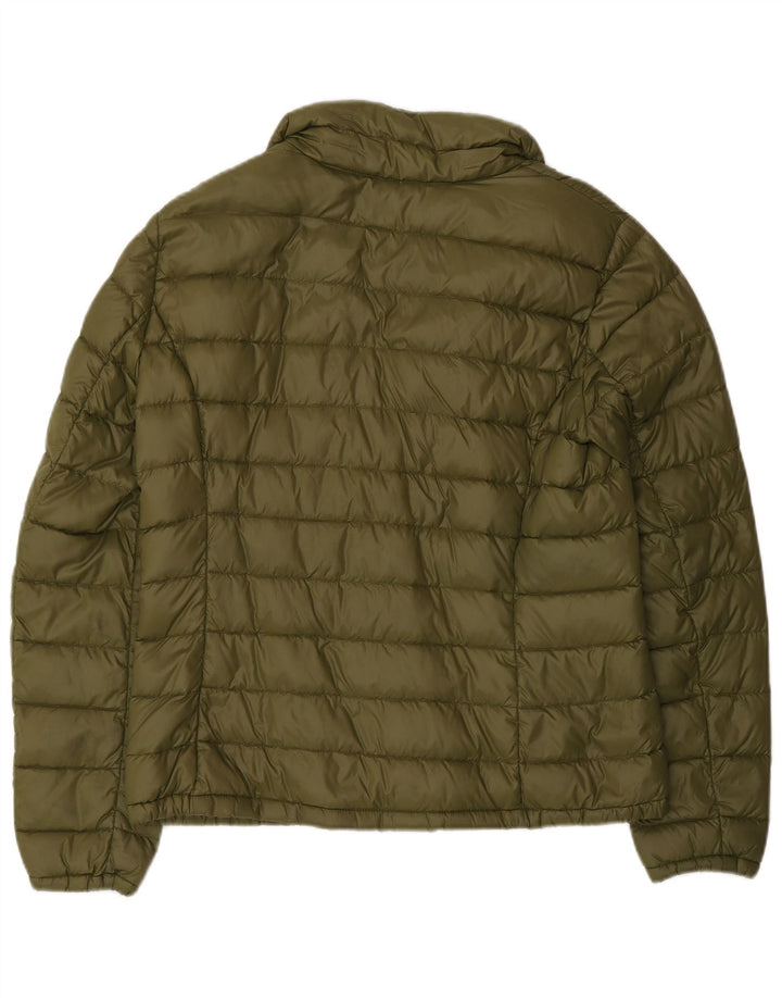 Jaqueta acolchoada feminina Benetton UK 10 pequena verde