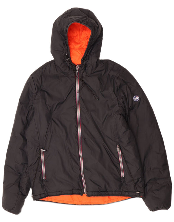 Jaqueta corta-vento masculina Mistral com capuz reversível UK 42 XL poliamida preta
