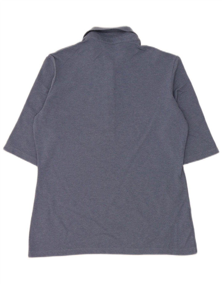 Camisa polo feminina Lacoste Slim Fit tamanho 40 algodão azul médio