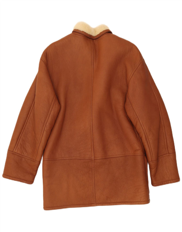 Jaqueta masculina VINTAGE Shearling IT 52 XL marrom shearling