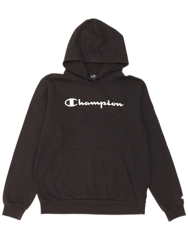 Jumper com capuz gráfico Champion Boys 15-16 anos 2XL algodão preto