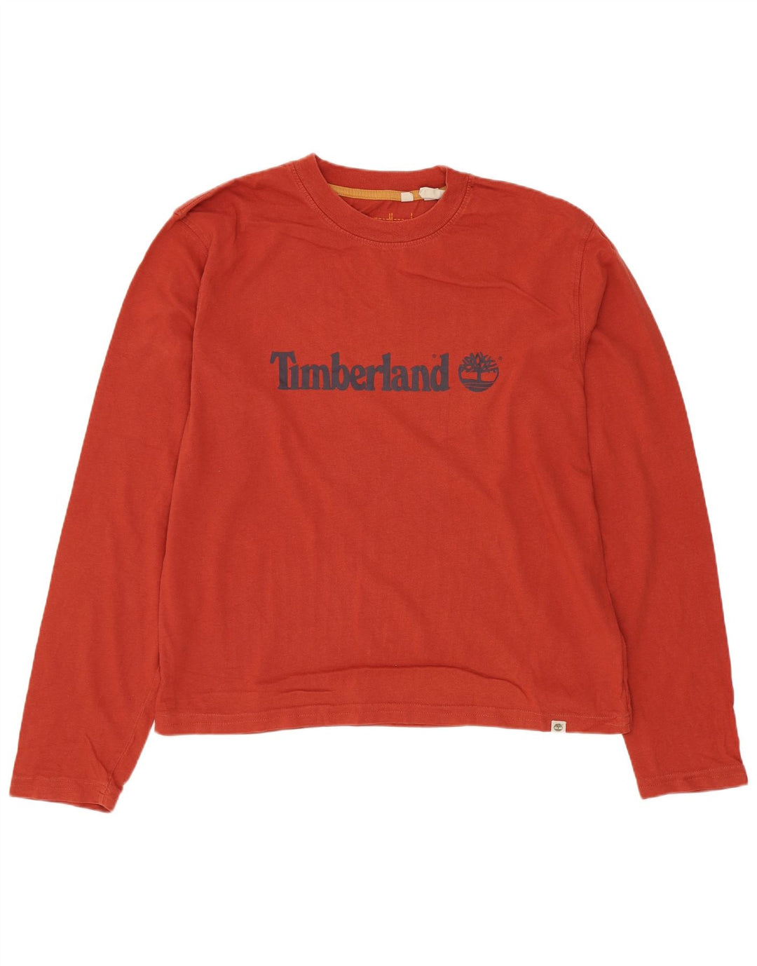 Timberland Mens Graphic Top Manga Longa Médio Algodão Vermelho