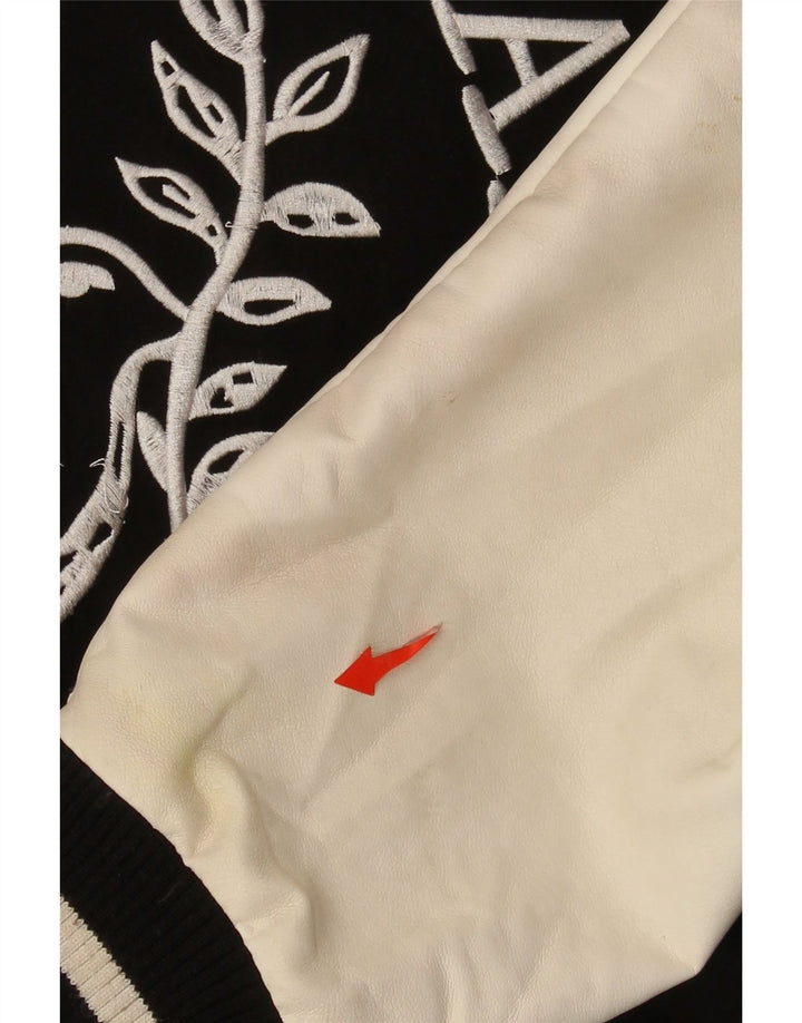 Jaqueta masculina Pull & Bear Paris Varsity Reino Unido 38 bloco colorido preto médio