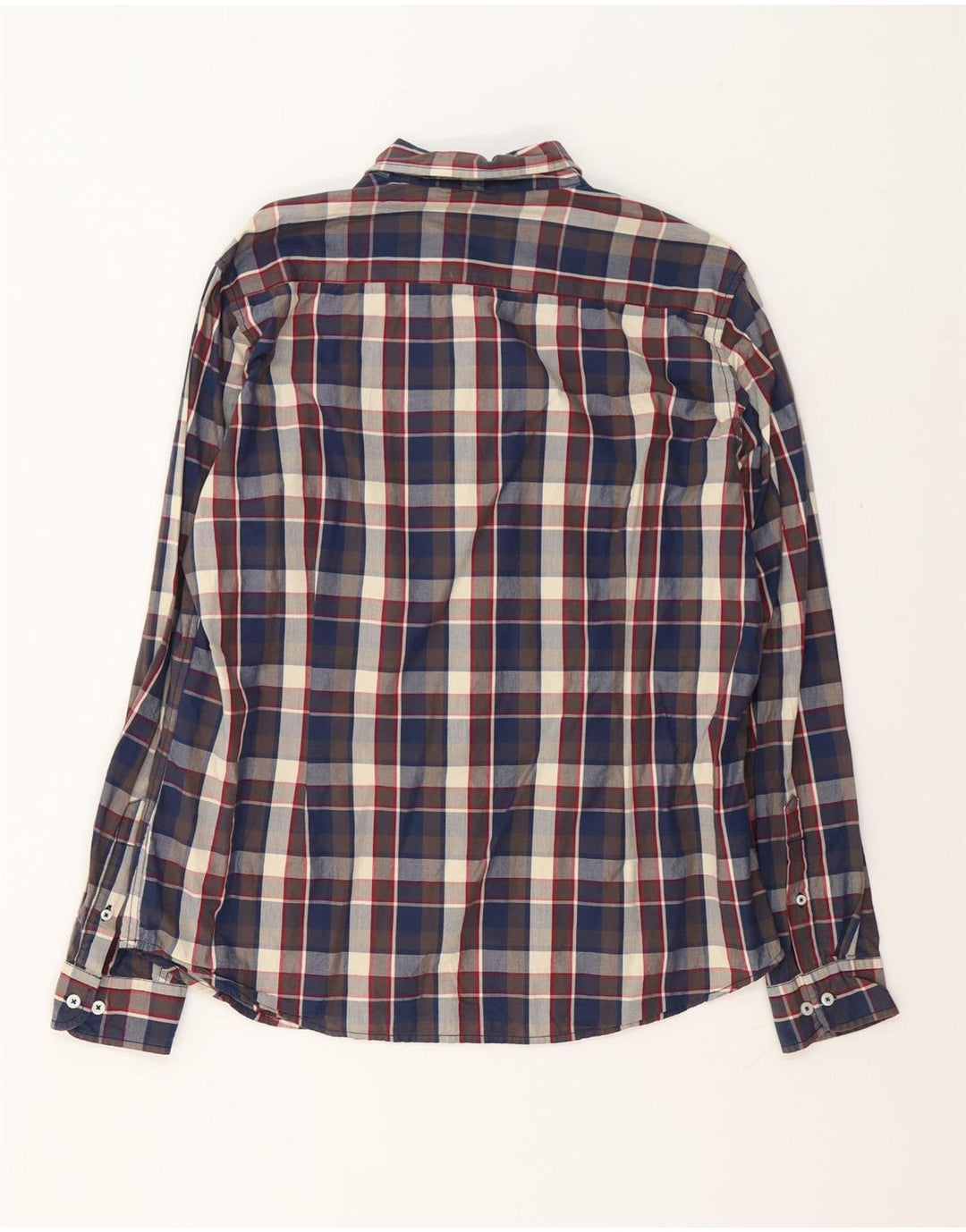 Camisa masculina Benetton XL algodão xadrez multicolorido