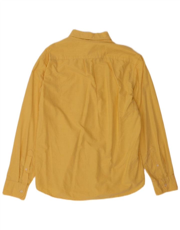 Camisa masculina J. Crew tamanho 16 1/2 grande algodão amarelo