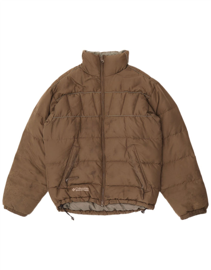 Jaqueta Columbia Masculina Loose Fit Acolchoada UK 36 Pequena Caqui