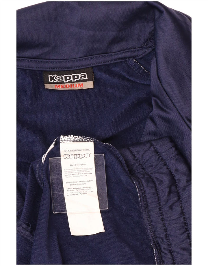 Kappa Mens Treino Top Jaqueta Médio Azul Marinho Colourblock Poliéster