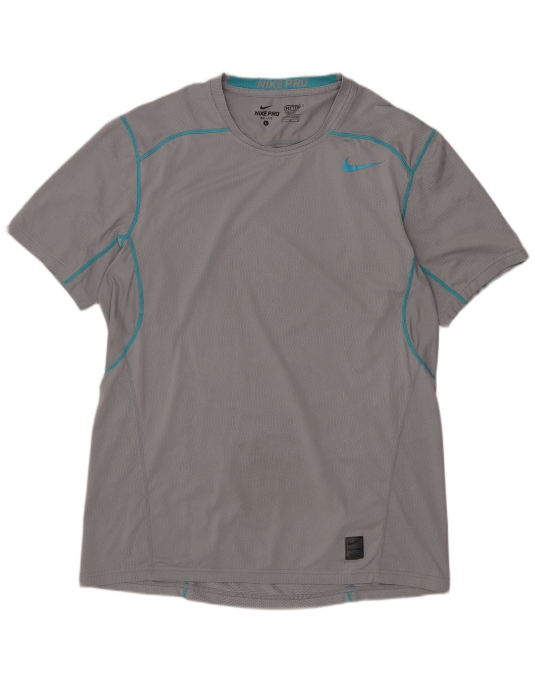 Camiseta masculina Nike Dri Fit grande poliéster xadrez cinza