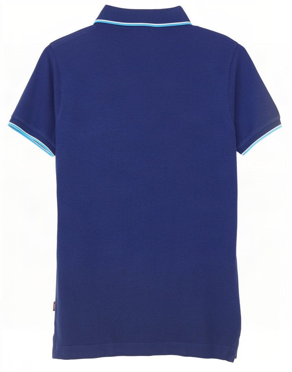 Camisa polo masculina Superdry grande algodão azul marinho