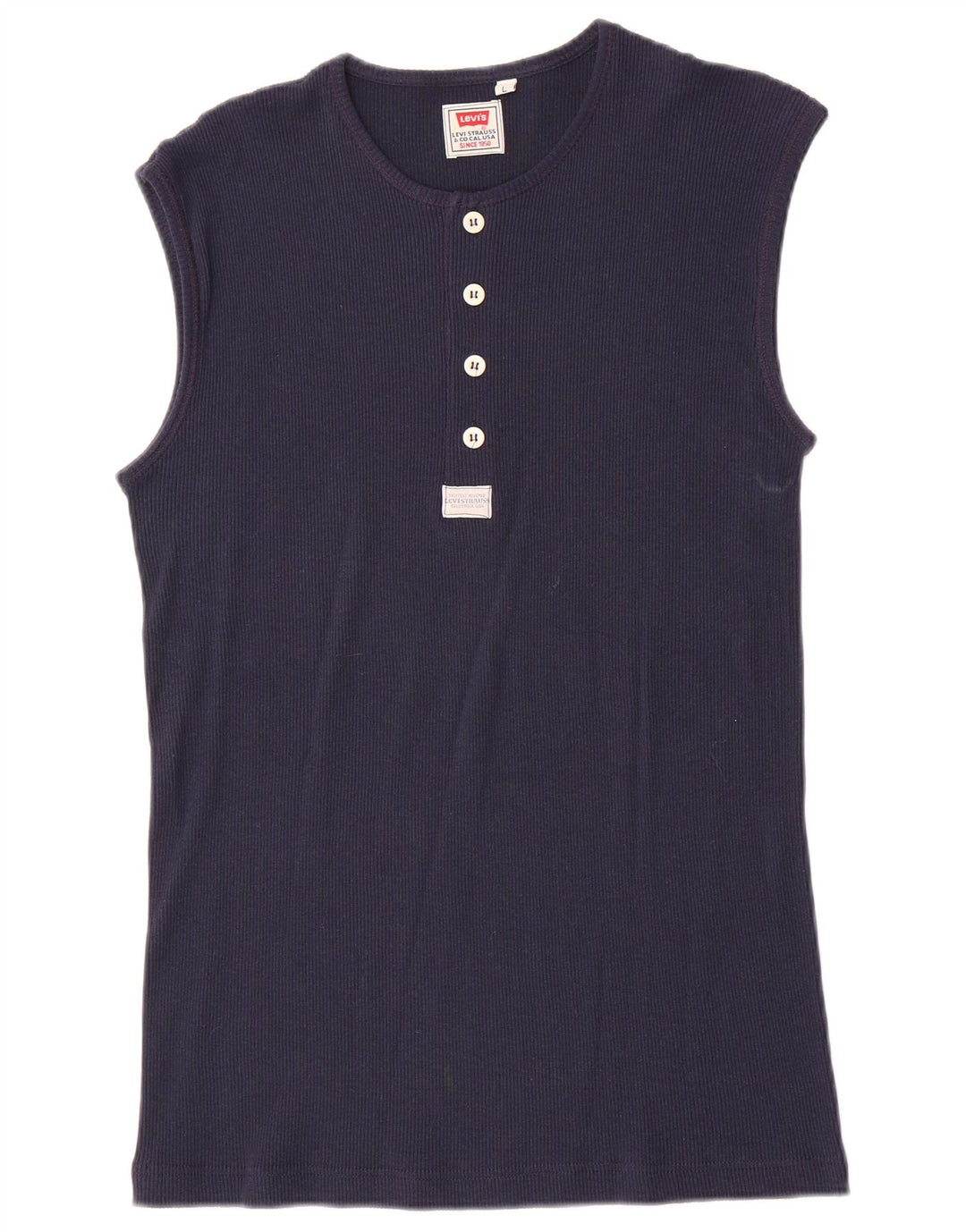 Top colete feminino Levi's UK 14 grande azul marinho
