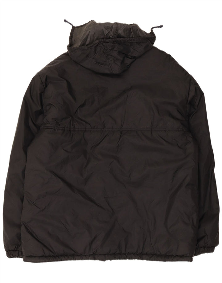 Jaqueta acolchoada com capuz masculina vintage IT 60 5XL poliamida preta