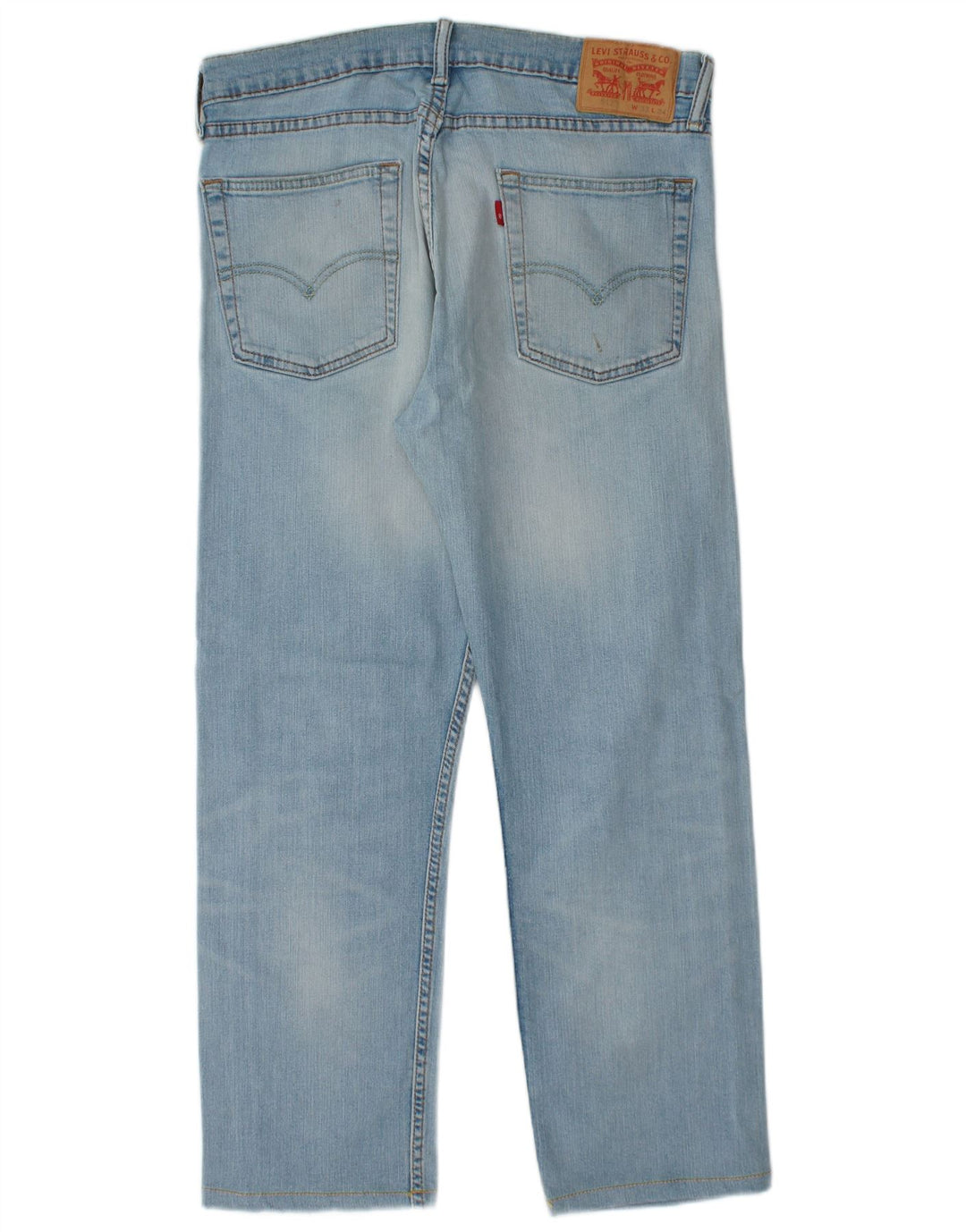 LEVI'S Masculino 513 Straight Jeans W33 L26 Azul Algodão
