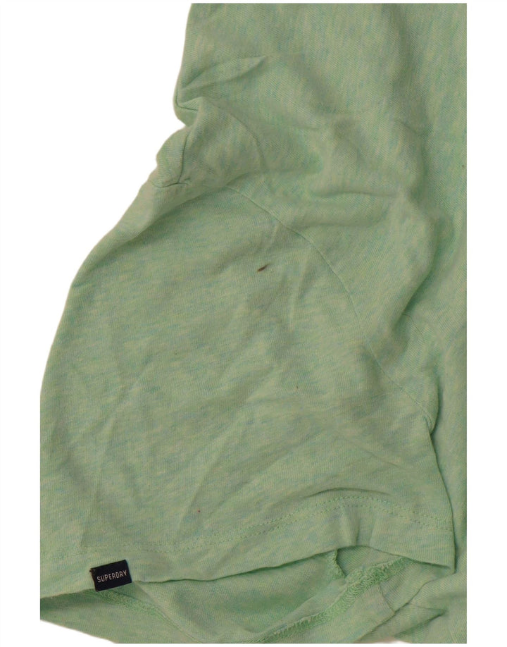 Camiseta masculina Superdry Top grande algodão verde