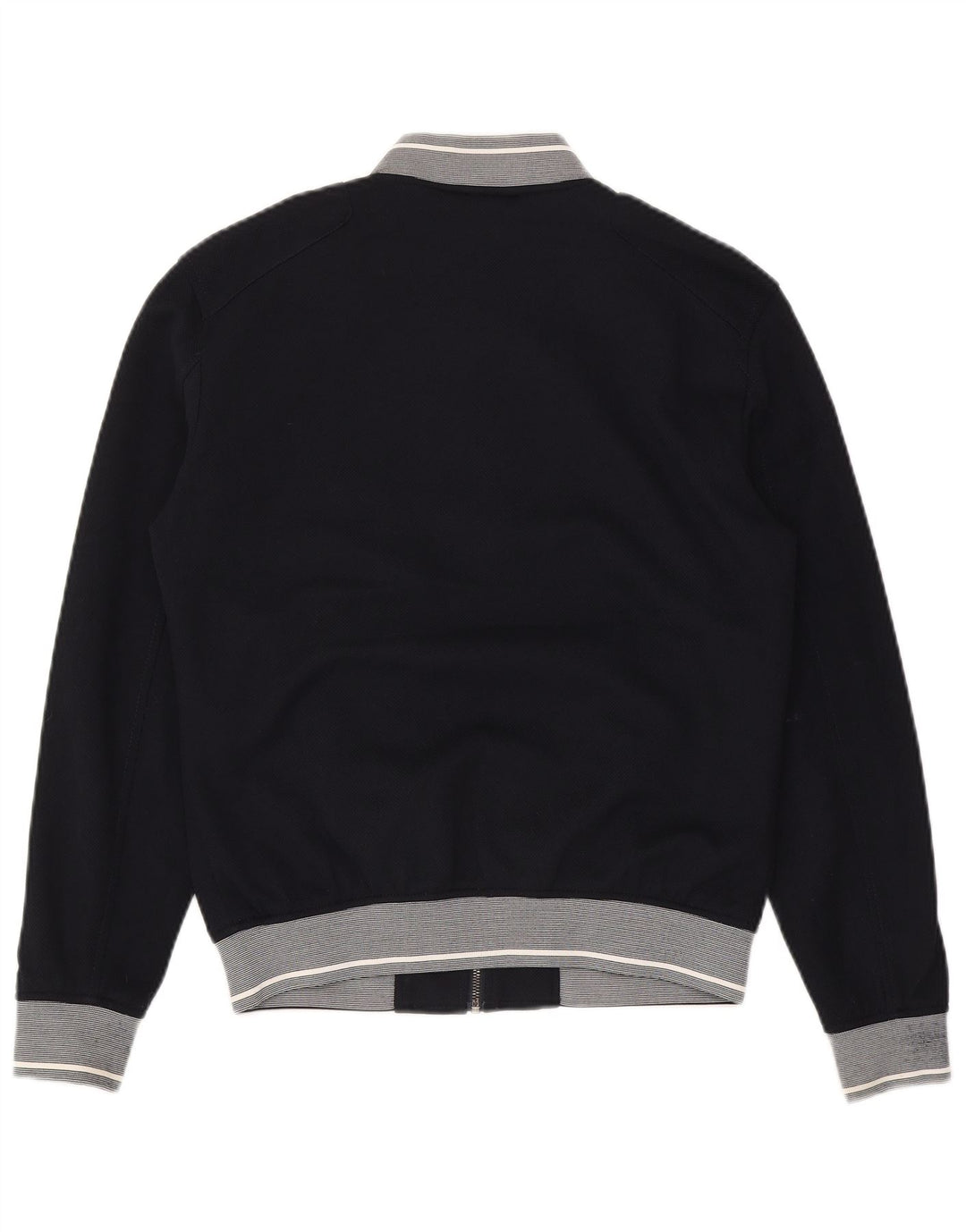 Jaqueta bomber masculina Zara UK 36 poliéster azul marinho pequeno
