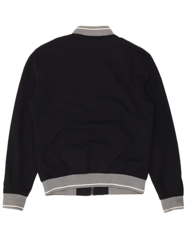 Jaqueta bomber masculina Zara UK 36 poliéster azul marinho pequeno